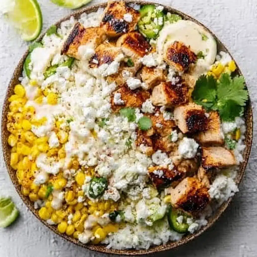 Street Corn Chicken Rice Bowl