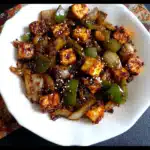 chilli capsicum paneer recipe​
