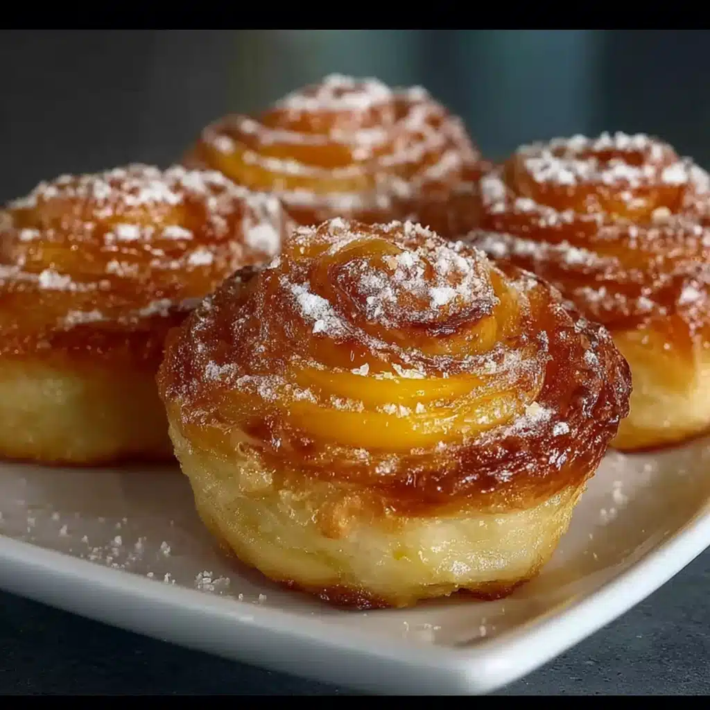 peach pie cruffins