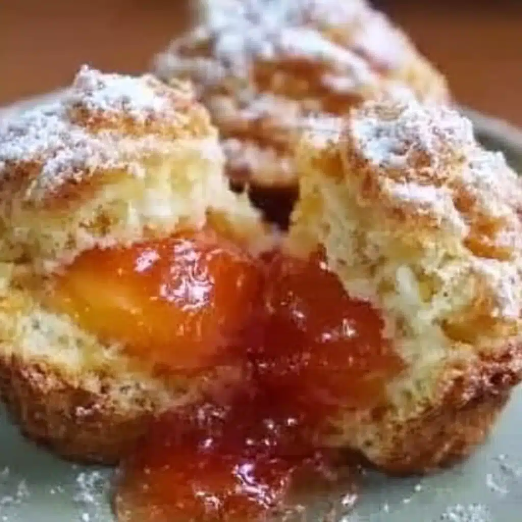 peach pie cruffins