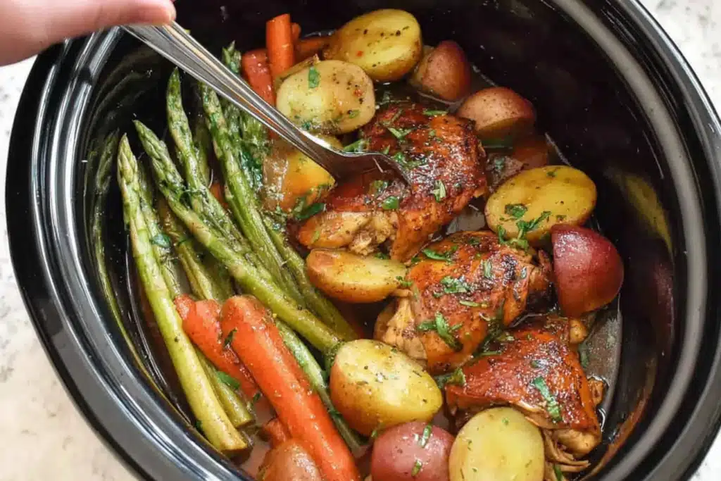 crockpot chicken and vegetables​