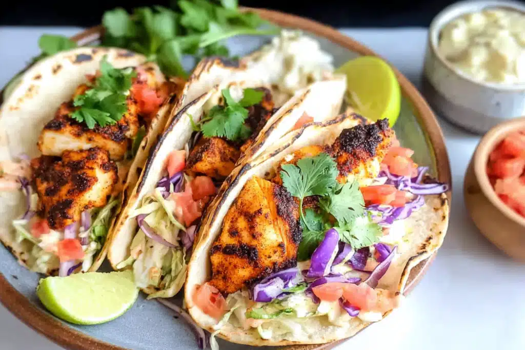 Miller’s Ale House Blackened Fish Tacos Recipe