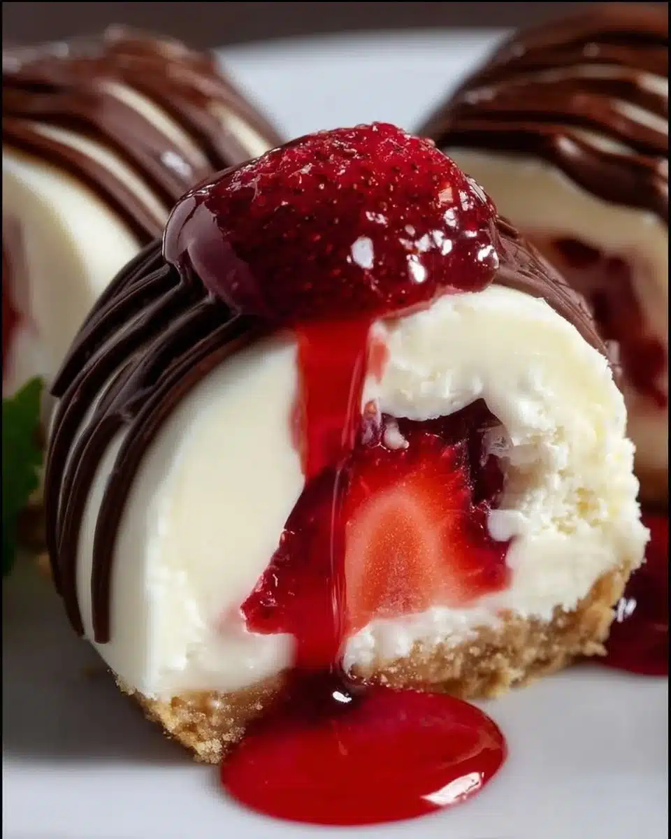 Delicious no bake cheesecake bites served on a platter.