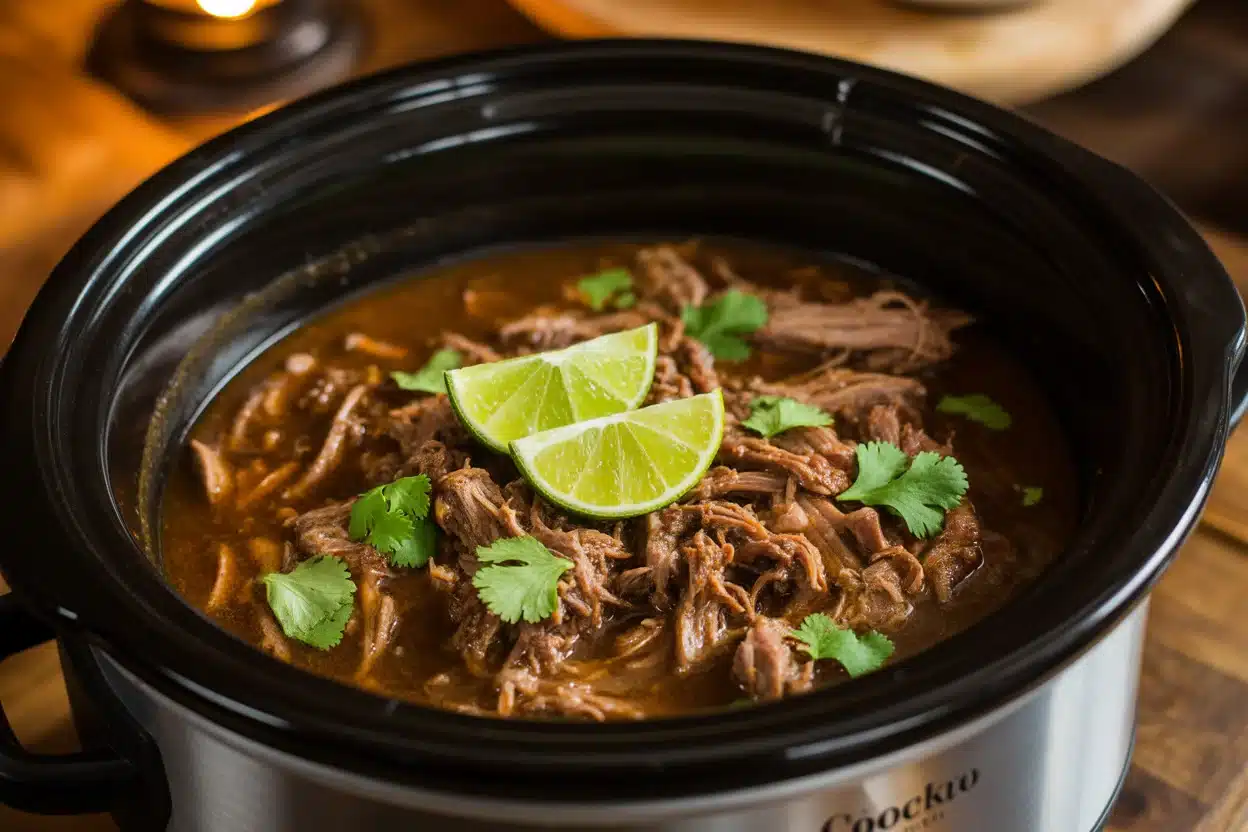 Savory Barbacoa in Crockpot Recipe for Easy Weeknight Dinners