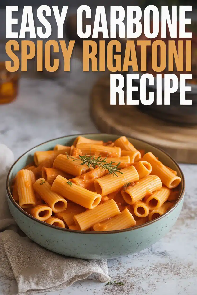 Easy Carbone Spicy Rigatoni Recipe