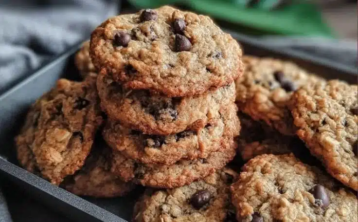 A plate of healthy cookies made without sugar or flour, showcasing soft, sweet bites.