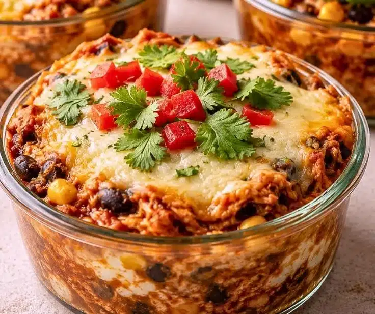 Chicken Cottage Cheese Enchilada Bowls