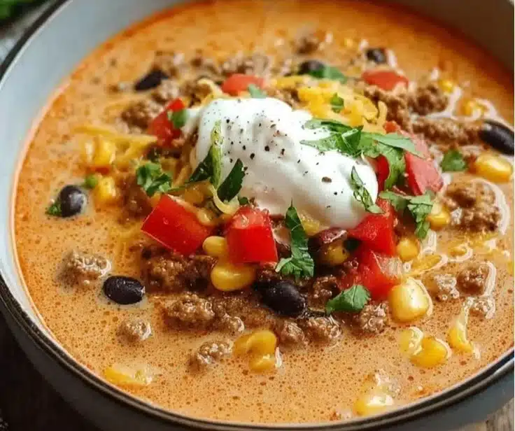 Creamy High Protein Taco Soup