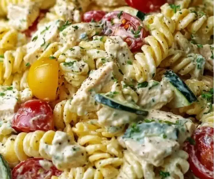 Creamy Ranch Protein Pasta Salad