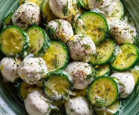 Cucumber and Mozzarella Salad