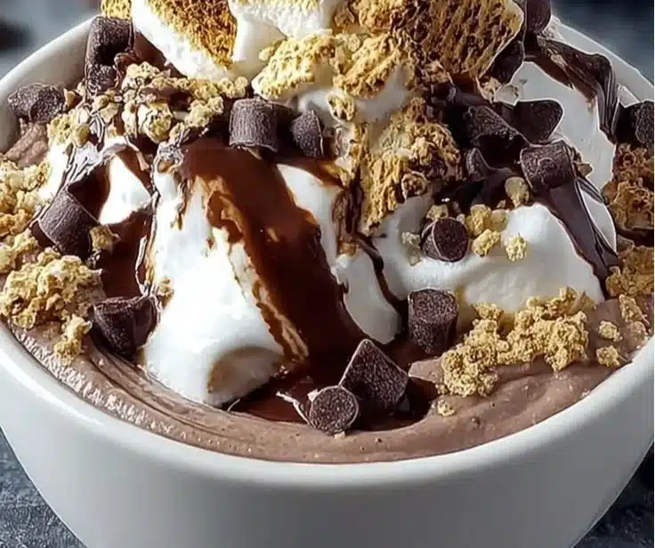 Double Chocolate Protein S'mores Bowl