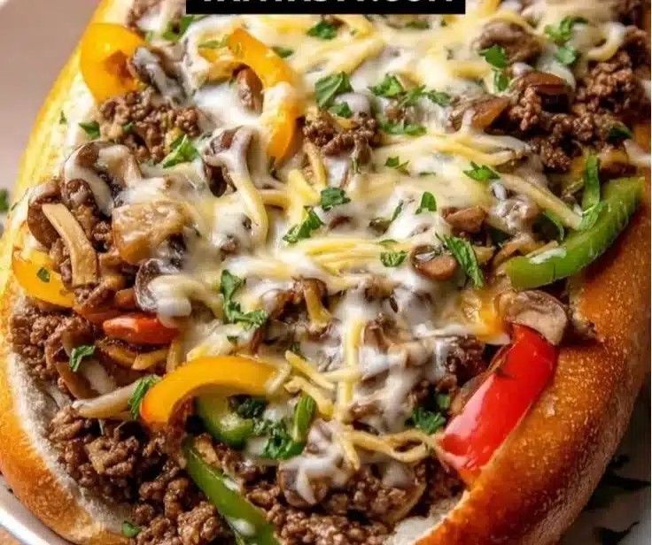 Ground Beef Philly Cheesesteak