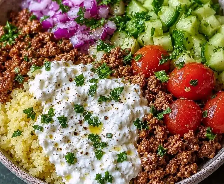 Ground Turkey Gyro Bowls