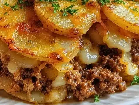 Healthy Loaded Beef and Potato Bake