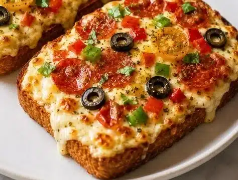 High-Protein Air Fryer Cottage Cheese Pizza Toast