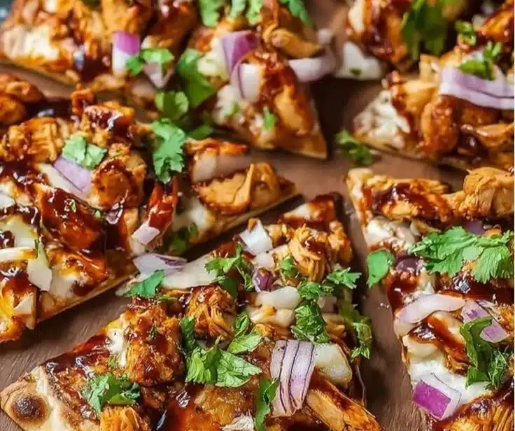 High Protein BBQ Chicken Flatbread