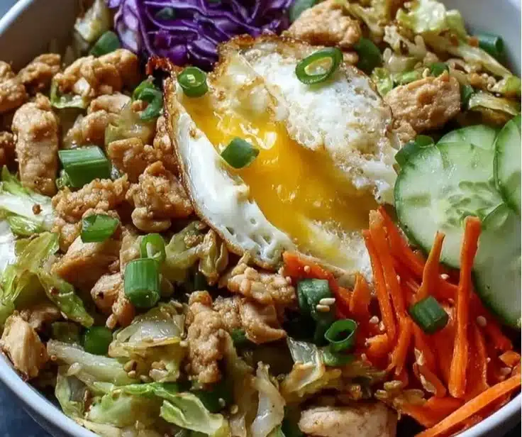 High Protein Egg Roll Bowl