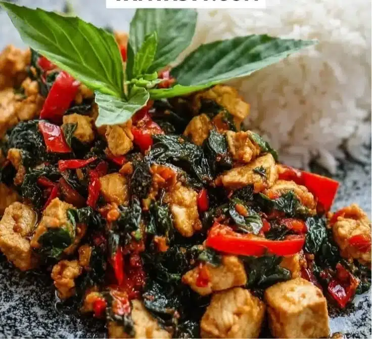 High Protein Thai Basil Tofu