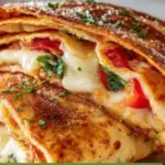 Homemade pizza hot pockets filled with cheese and pepperoni