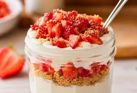 No-Bake High Protein Cheesecake Jars