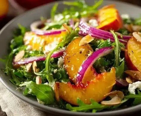 Peach Arugula Salad
