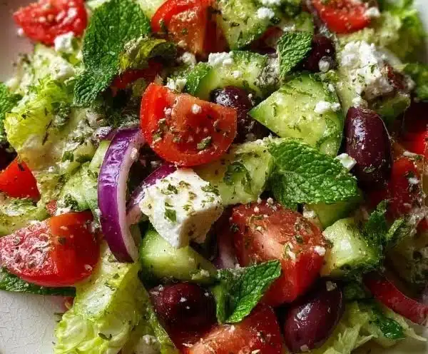 Refreshing Crunchy Mediterranean Summer Salad
