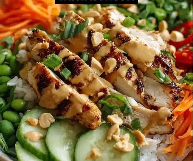 Thai Peanut Chicken Buddha Bowl
