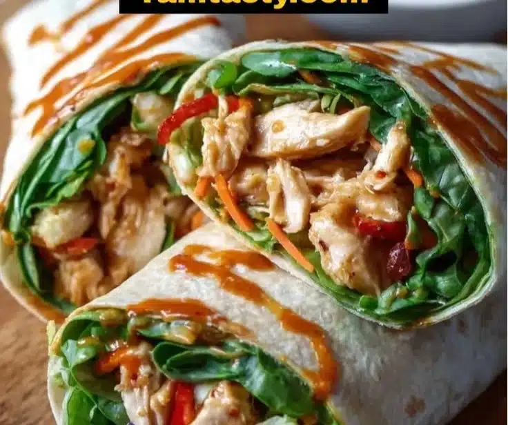 Thai Peanut Chicken Wraps