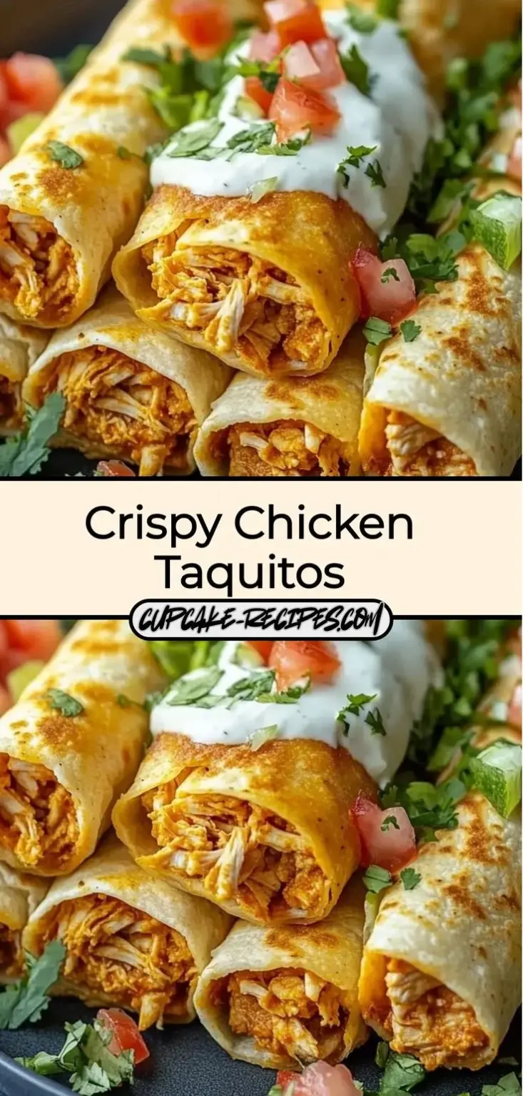 Crispy Chicken Taquitos served with salsa and guacamole on a plate