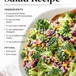 Classic broccoli salad with fresh ingredients and vibrant colors