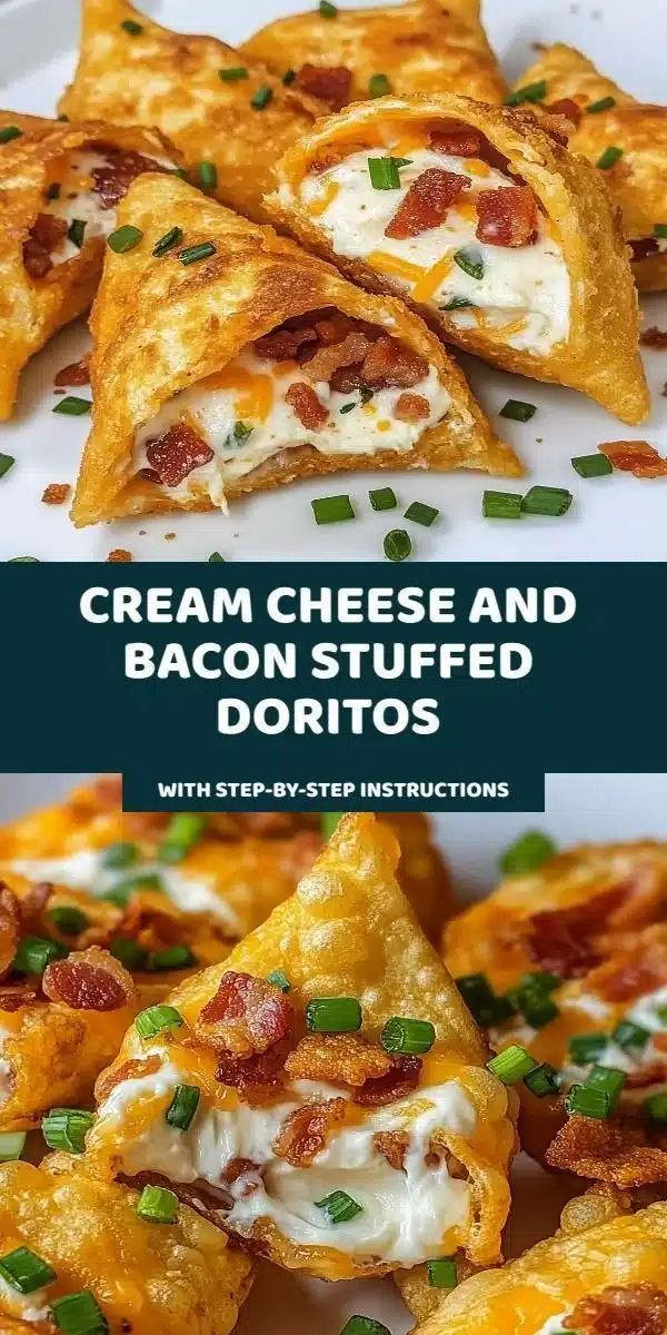 Cream Cheese and Bacon Stuffed Doritos served on a plate with dipping sauce.