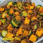 Ground Beef Zucchini Sweet Potato Bowls recipe with healthy ingredients