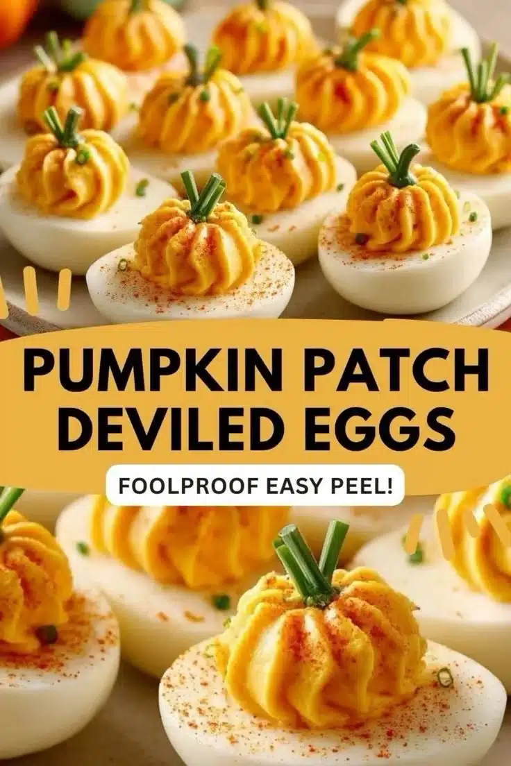Halloween deviled eggs served as a festive appetizer for fall celebrations