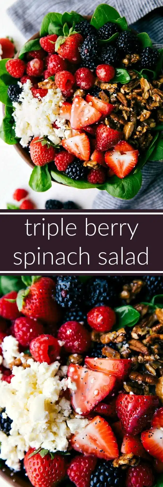 Refreshing spinach berry salad with anti aging herbs for a healthy boost