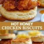 Southern Hot Chicken Biscuit served with spicy sauce and sides