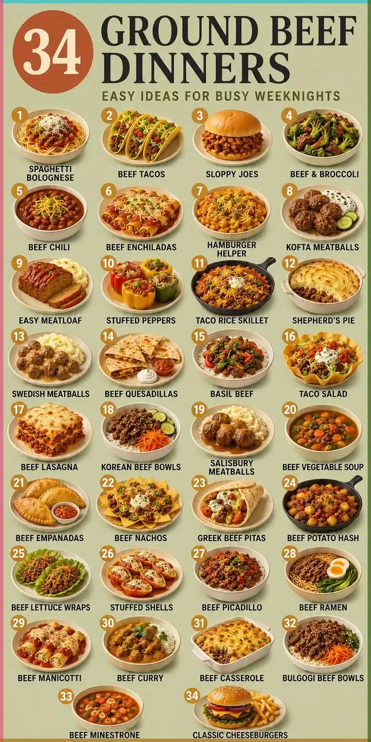 Delicious ground beef dinners for quick weeknight meals