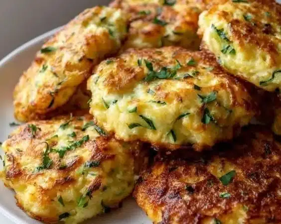 Delicious creamy zucchini clouds dish served in a bowl with herbs