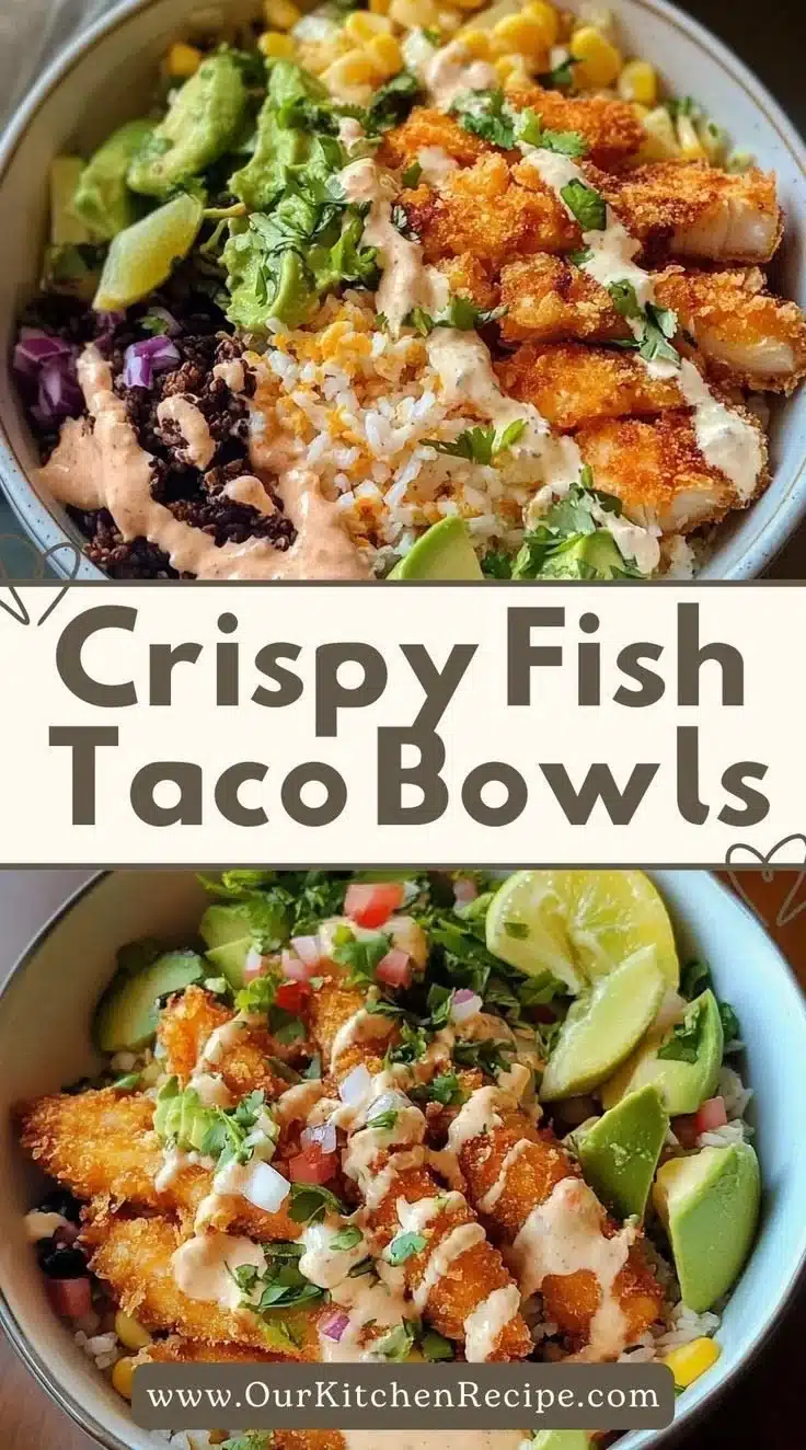 Fried fish taco bowls | Fish taco bowl with rice, Fish dinner recipes, Healthy bowls recipes