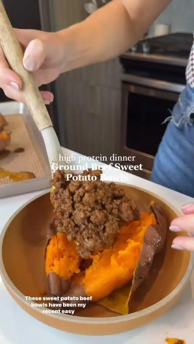 Ground Beef Sweet Potato Bowls
