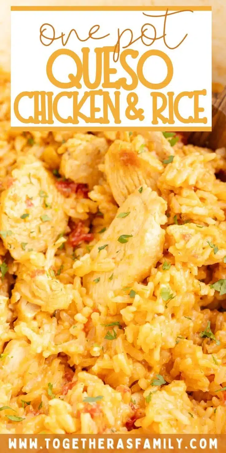 One Pot Queso Chicken and Rice