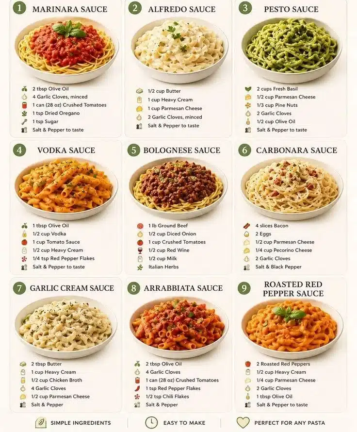 Pasta Sauce Guide
