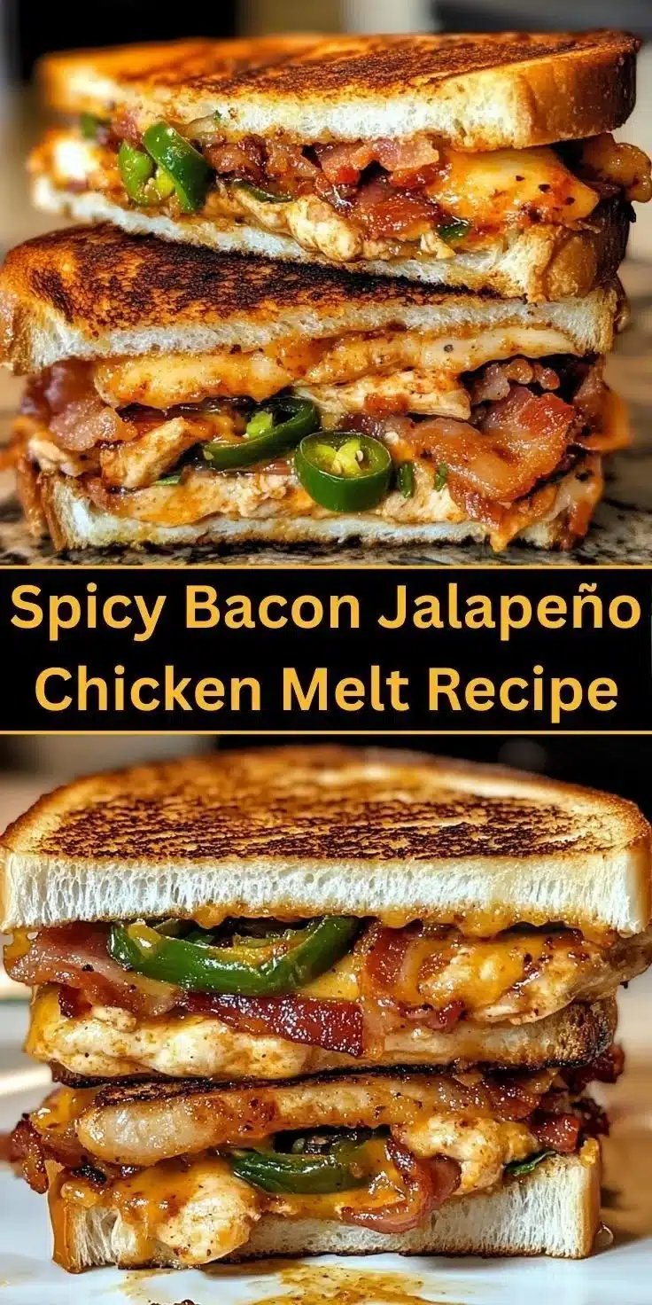 Spicy Bacon Jalapeño Chicken Melt Recipe